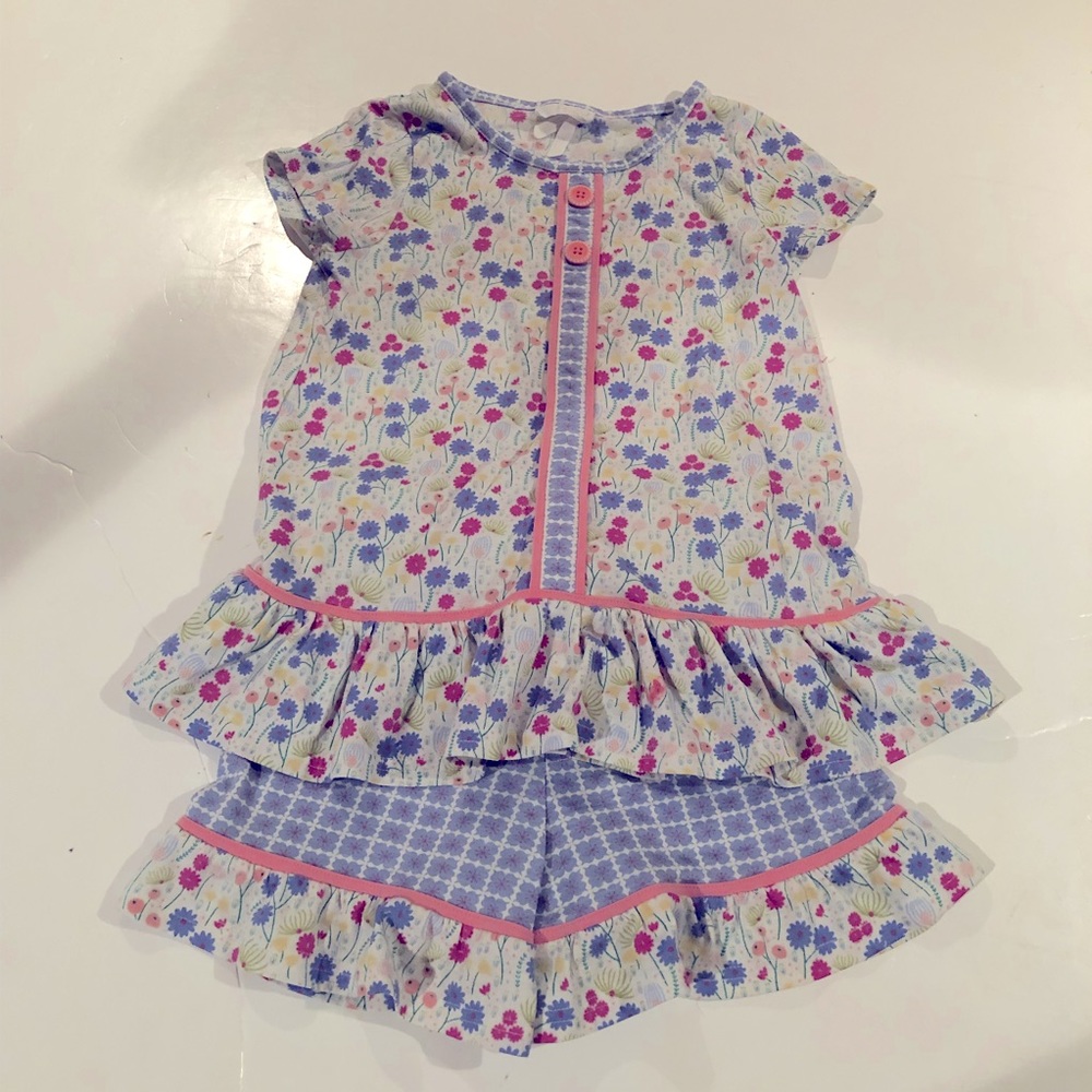 MATILDA JANE 435 Floral & Ruffle Top & Shorts 10